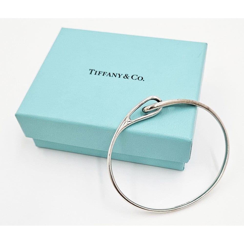 Tiffany & Co. Jewelry Superb Retired Tiffany&Co Sterling Modernist 3D Interlocking Circle Top Bangle