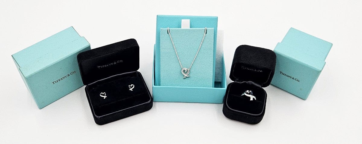 Tiffany & Co. Jewelry Superb Tiffany&Co Paloma Picasso Sterling Heart Earrings Ring Necklace Set