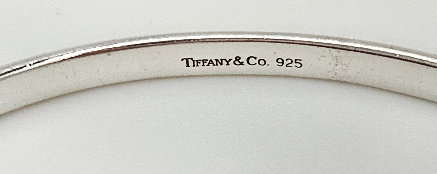 Tiffany & Co. Jewelry Vintage Tiffany & Co Solid Sterling Silver Modernist Bangle Bracelet