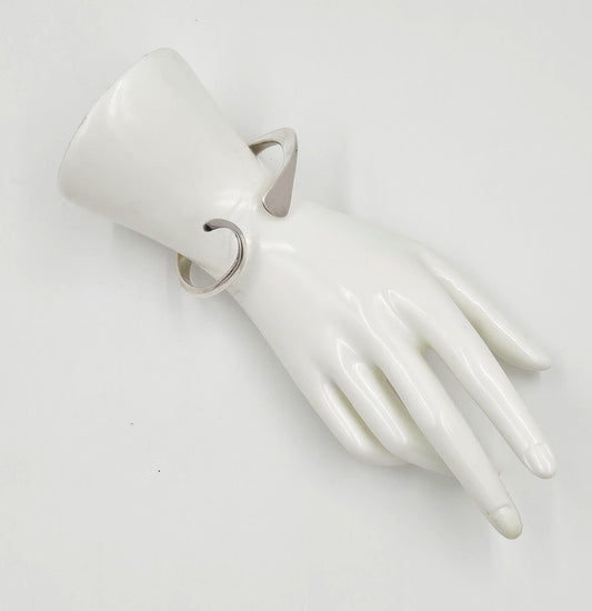 Ulf Trolle Lindgren Sweden Jewelry Ulf Trolle Lindgren Sweden Sterling Modernist Cuff Bracelet Circa 1991