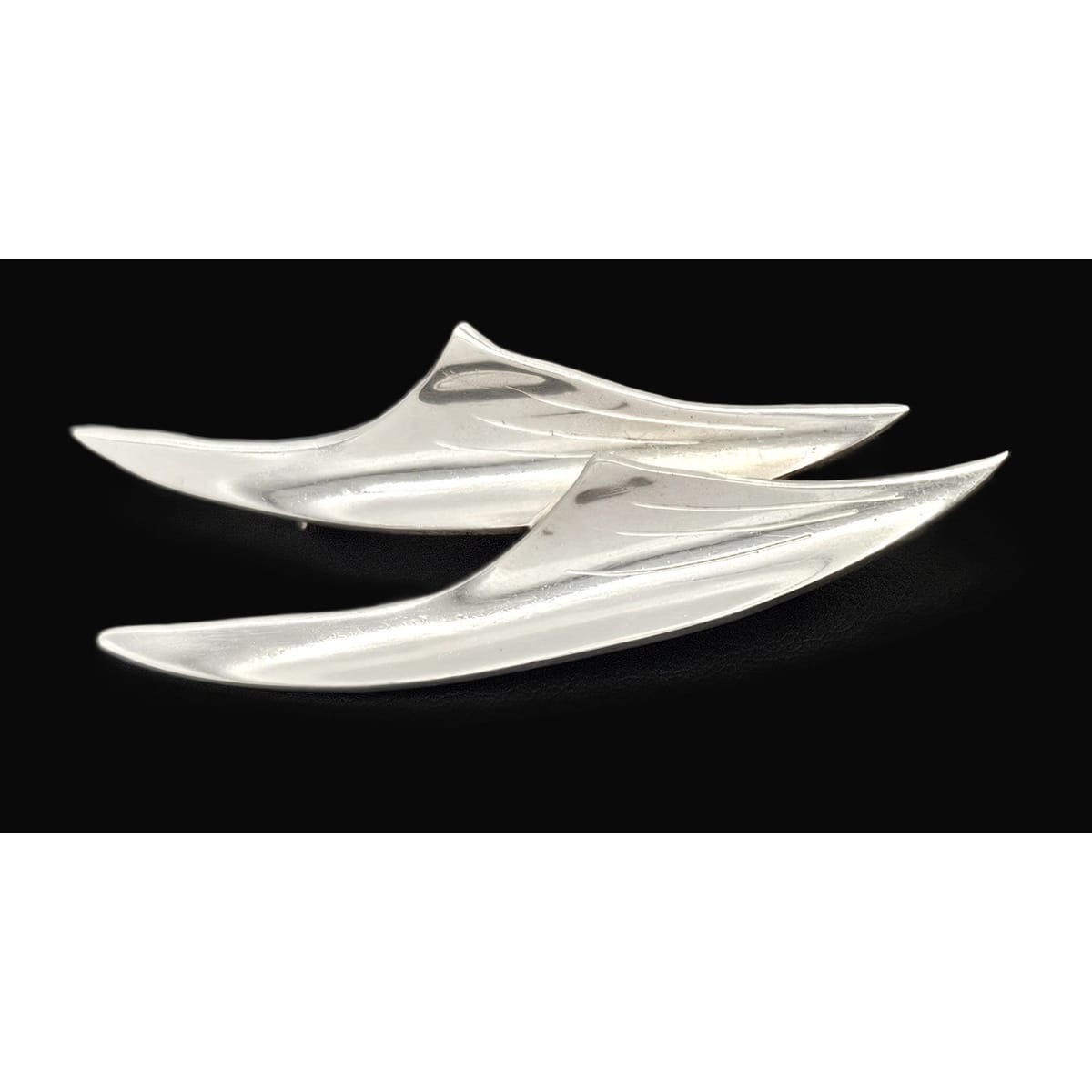 Ulrich Design Jewelry Denmark Ulrich Design Retro Atomic Modernist Sterling Silver Brooch Ca. 1950s
