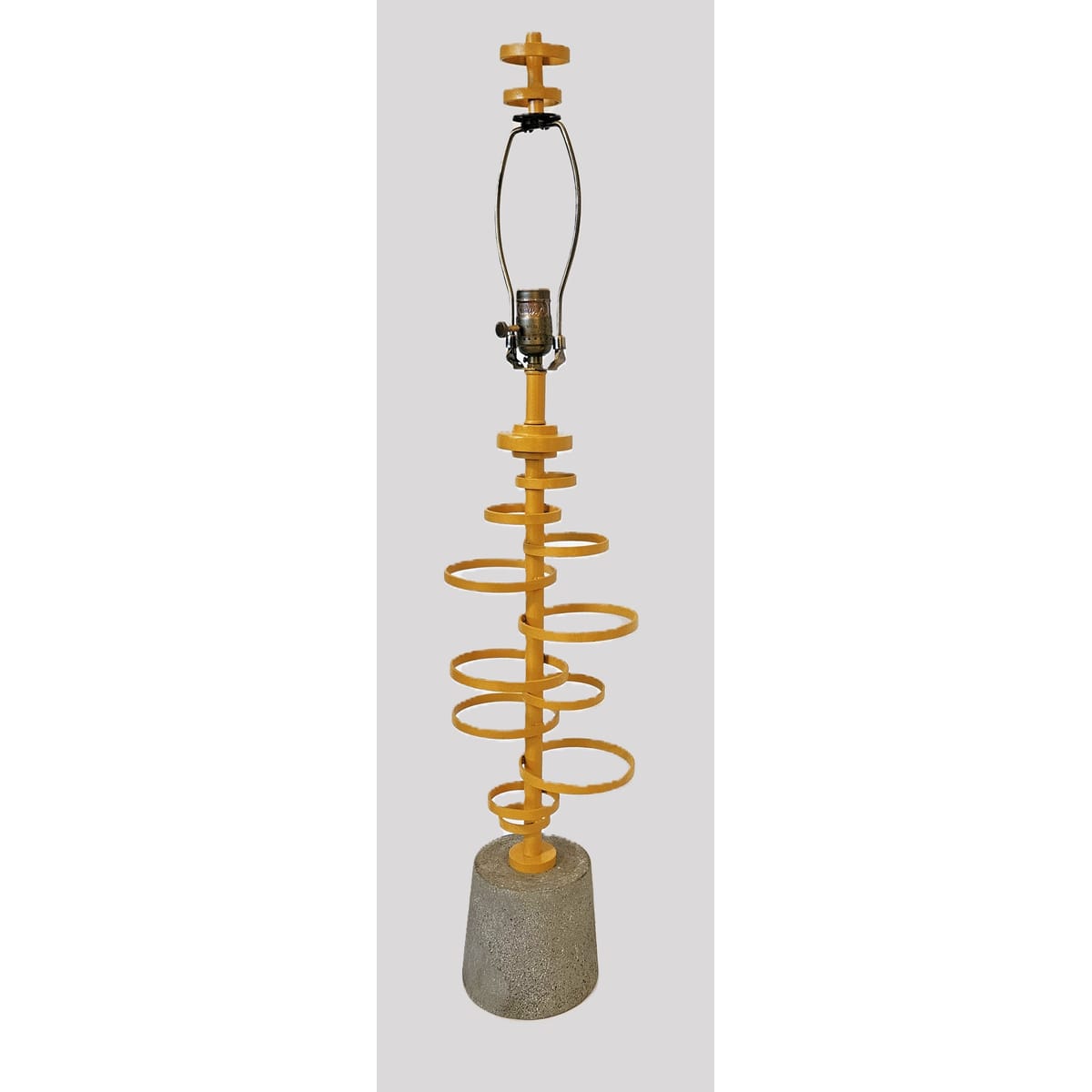Uttermost Lighting Retired Uttermost Steel & Cement Modernist 3D Concentric Circles Table Lamp