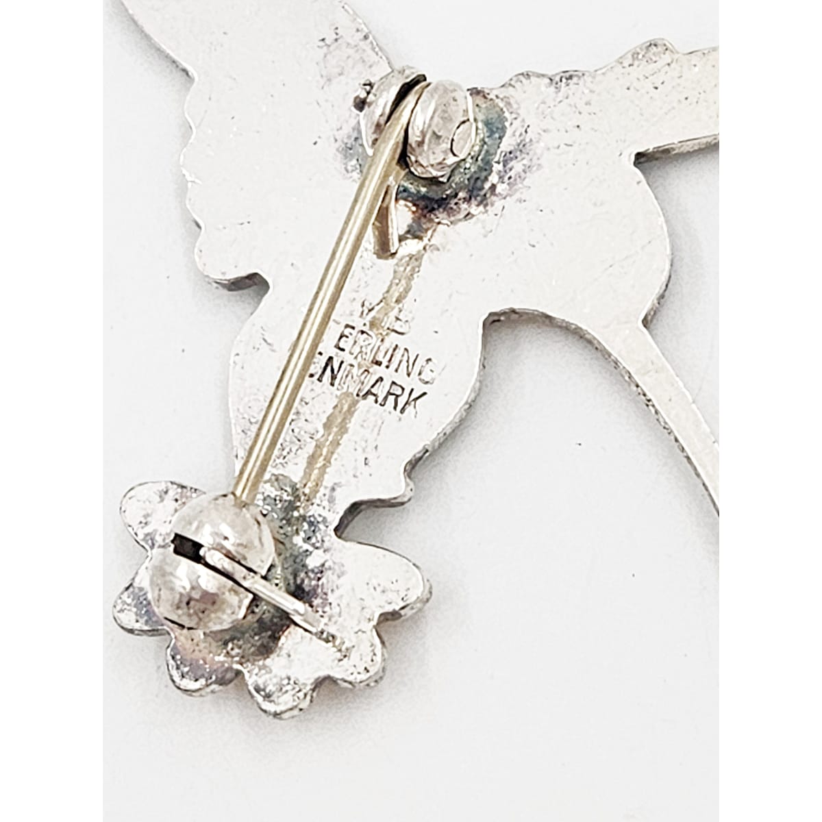 Volmer Bahner Jewelry Danish Designer Volmer Bahner Sterling & Enamel Hummingbird Brooch Pin 1950s