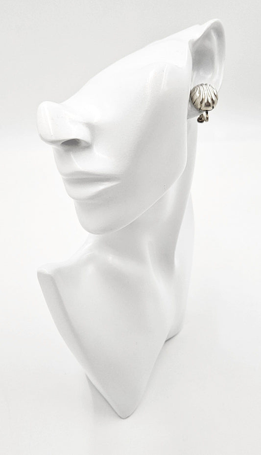 William Spratling Taxco Jewelry Designer William Spratling Taxco Sterling Silver Modernist Domed Earrings