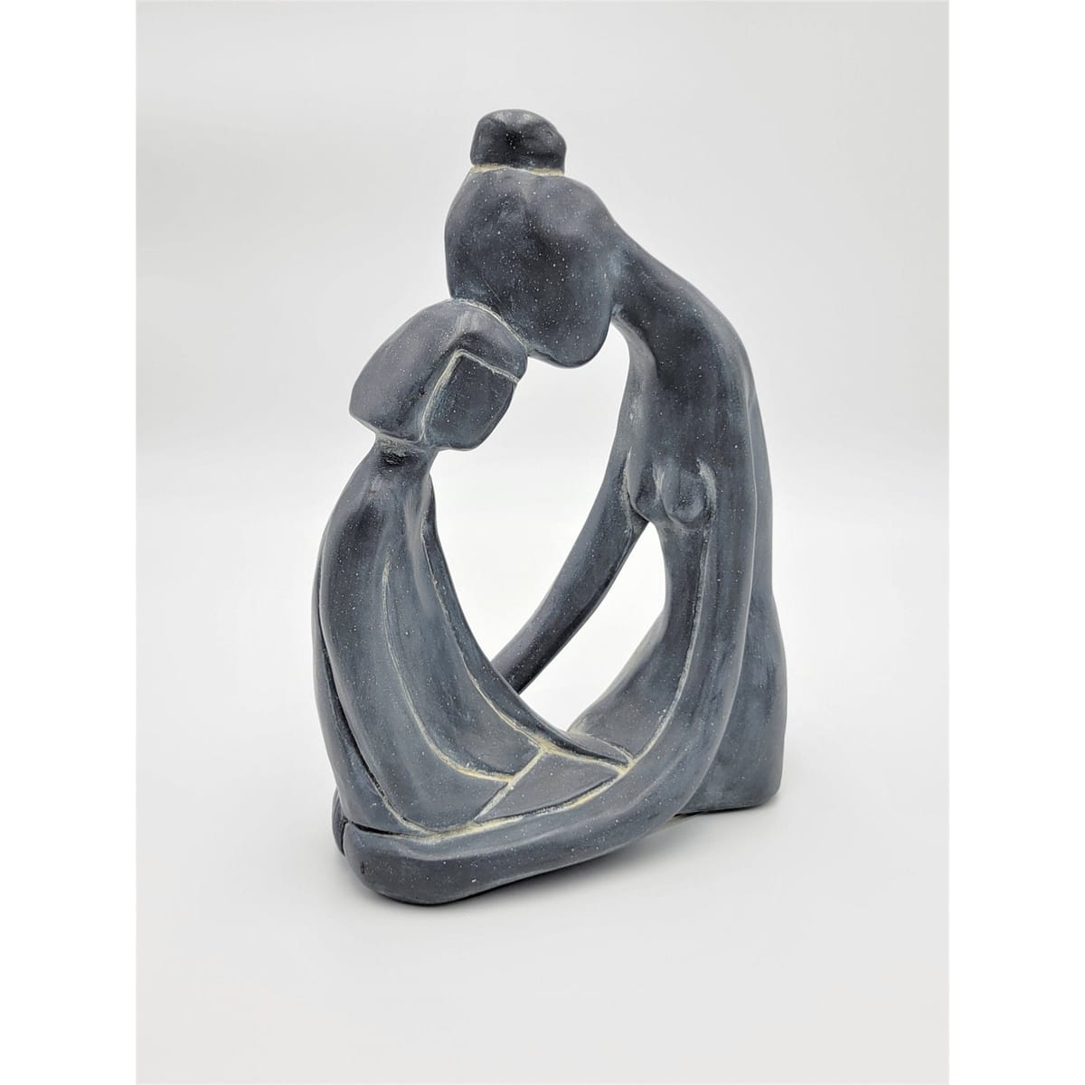 Austin Productions Sculpture Austin Prod Mother Daughter Ceramic Sculpture Titled "Girl Talk" by Klara Sever 1971