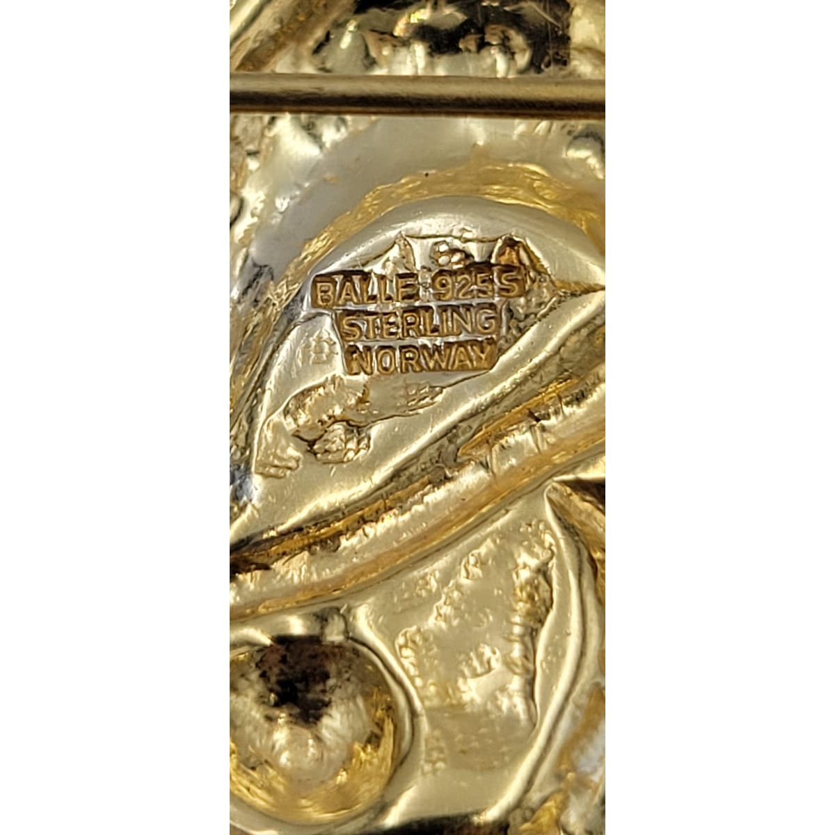 Balle Jewelry Designer Oystein Balle Norway Sterling Enamel Abstract Modernist Brooch 1950s