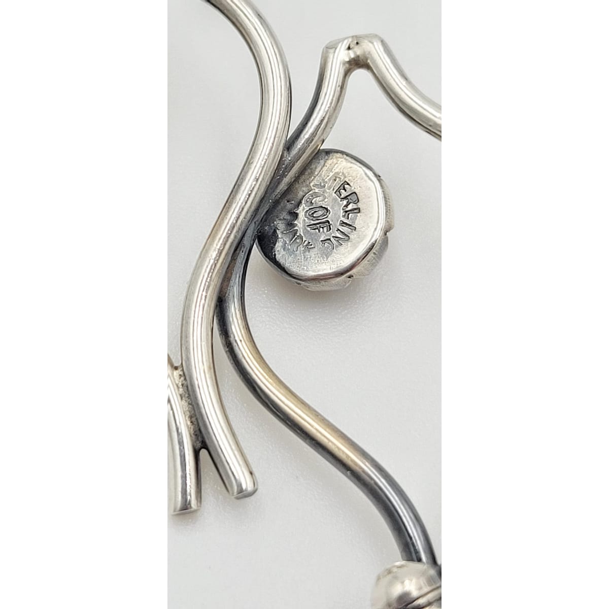 Carl Ove Frydensberg Jewelry Danish Designer COF Frydensberg Sterling Amber Modernist Fish Brooch Circa 1950s