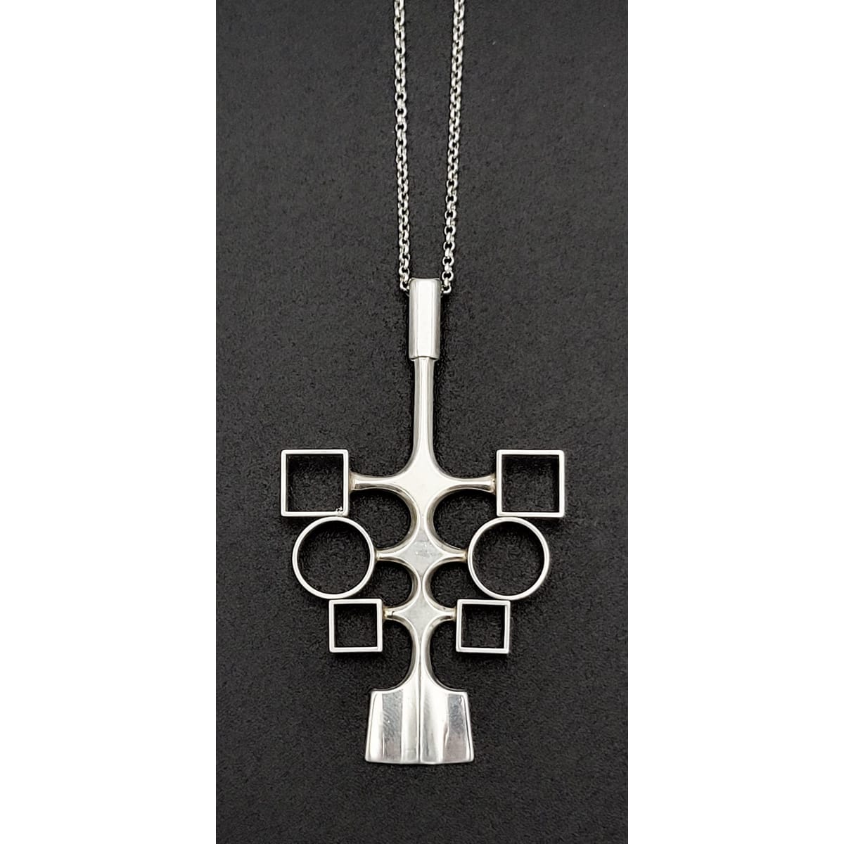 David Andersen Jewelry David Andersen Norway Sterling Modernist Large Tree Viking Pendant
