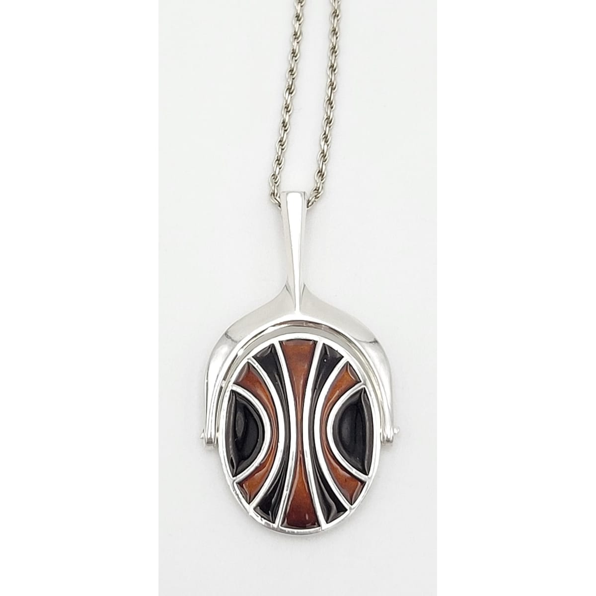 David Andersen Jewelry Norway Toril Bjorg David Andersen Sterling Enamel Statement Necklace 1960s