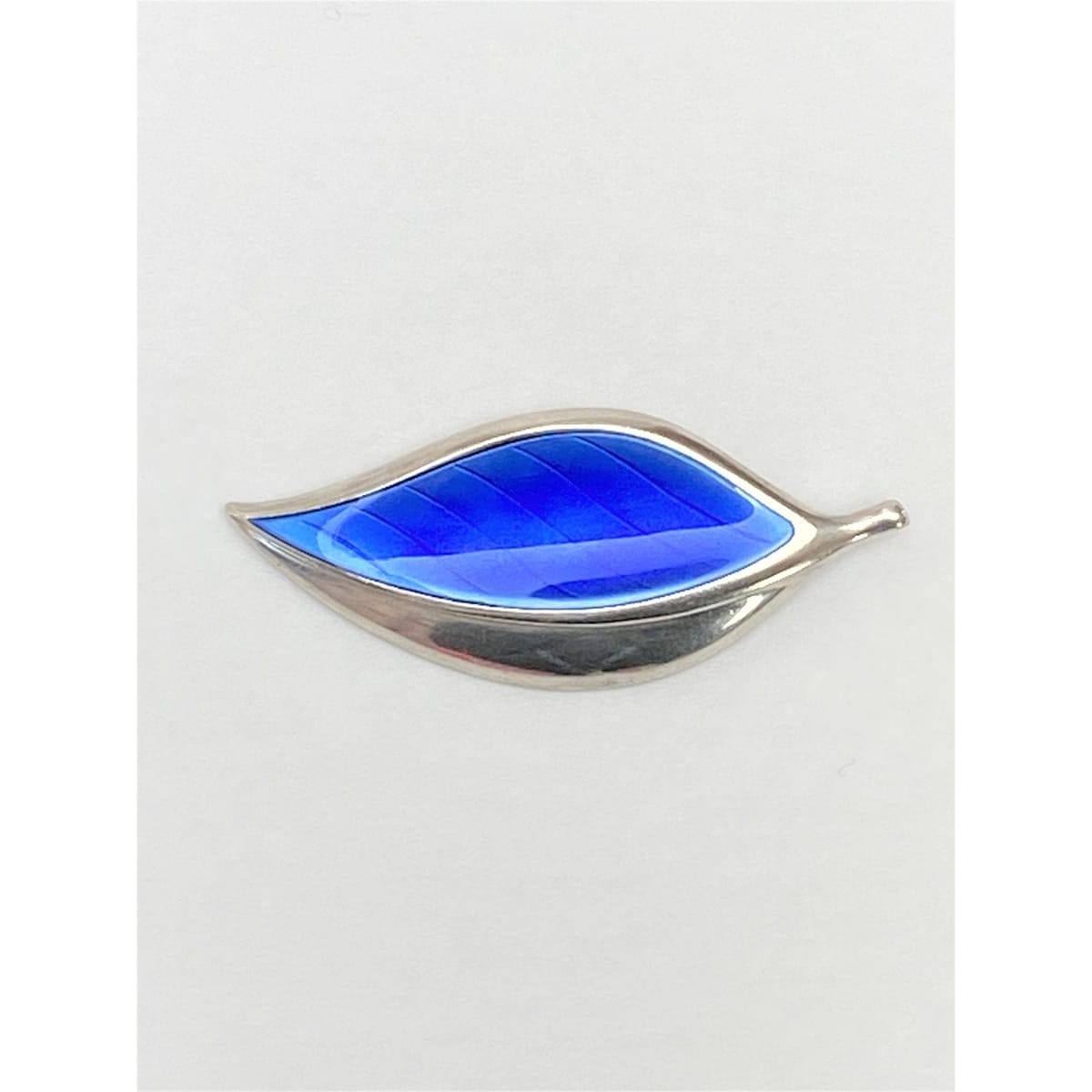 David Andersen Jewelry VTG David Andersen 925SS & Royal Blue Enamel Leaf Converter Brooch Rare