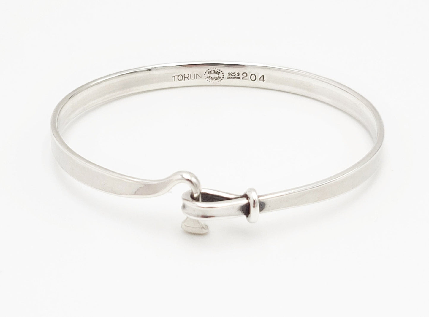 Georg Jensen Jewelry Georg Jensen Denmark TORUN #204 Sterling Modernist Bangle Bracelet 1960s