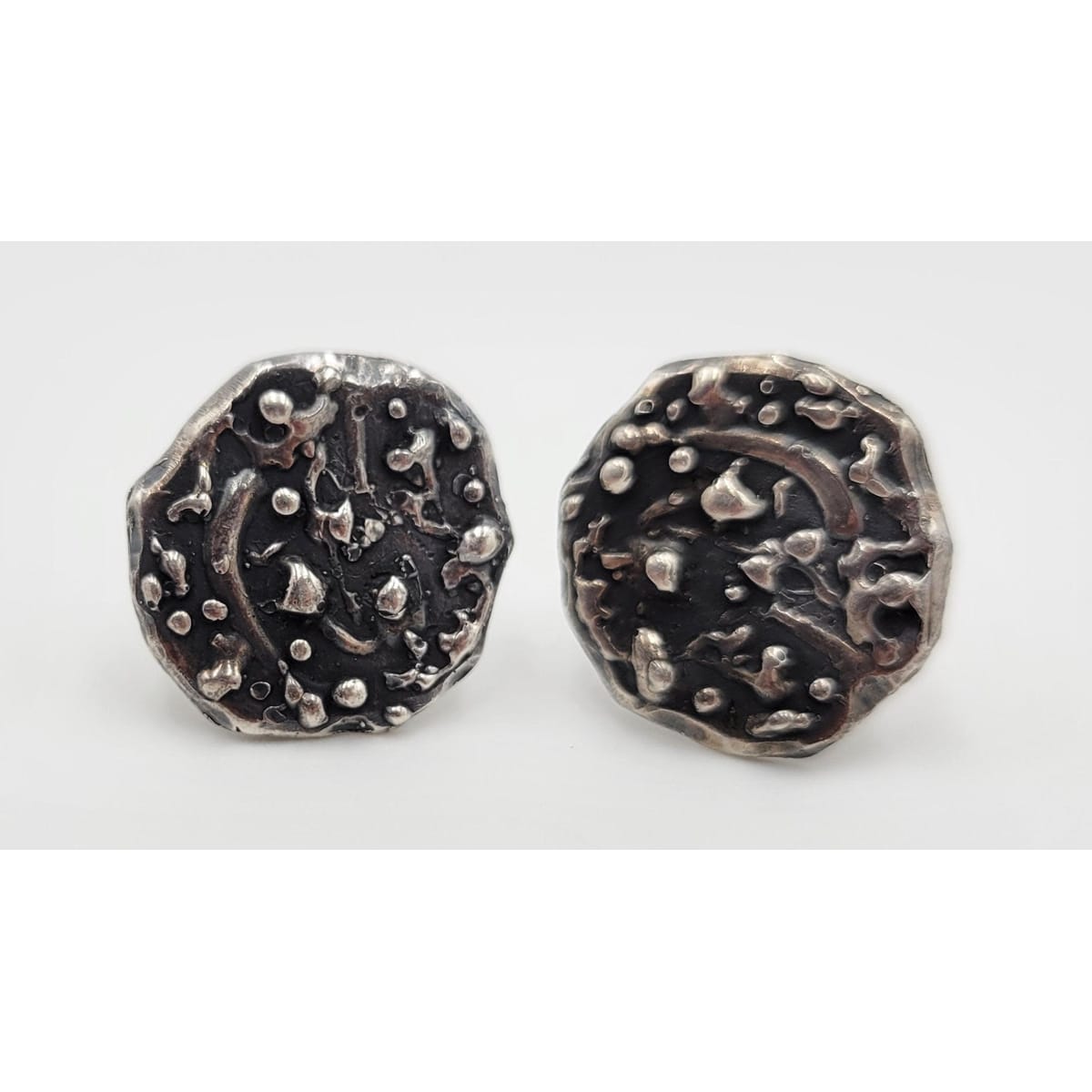 Halberstadt Denmark Jewelry Danish Designer Halberstadt Brutalist Abstract Sterling Cufflinks Circa 1960s RARE