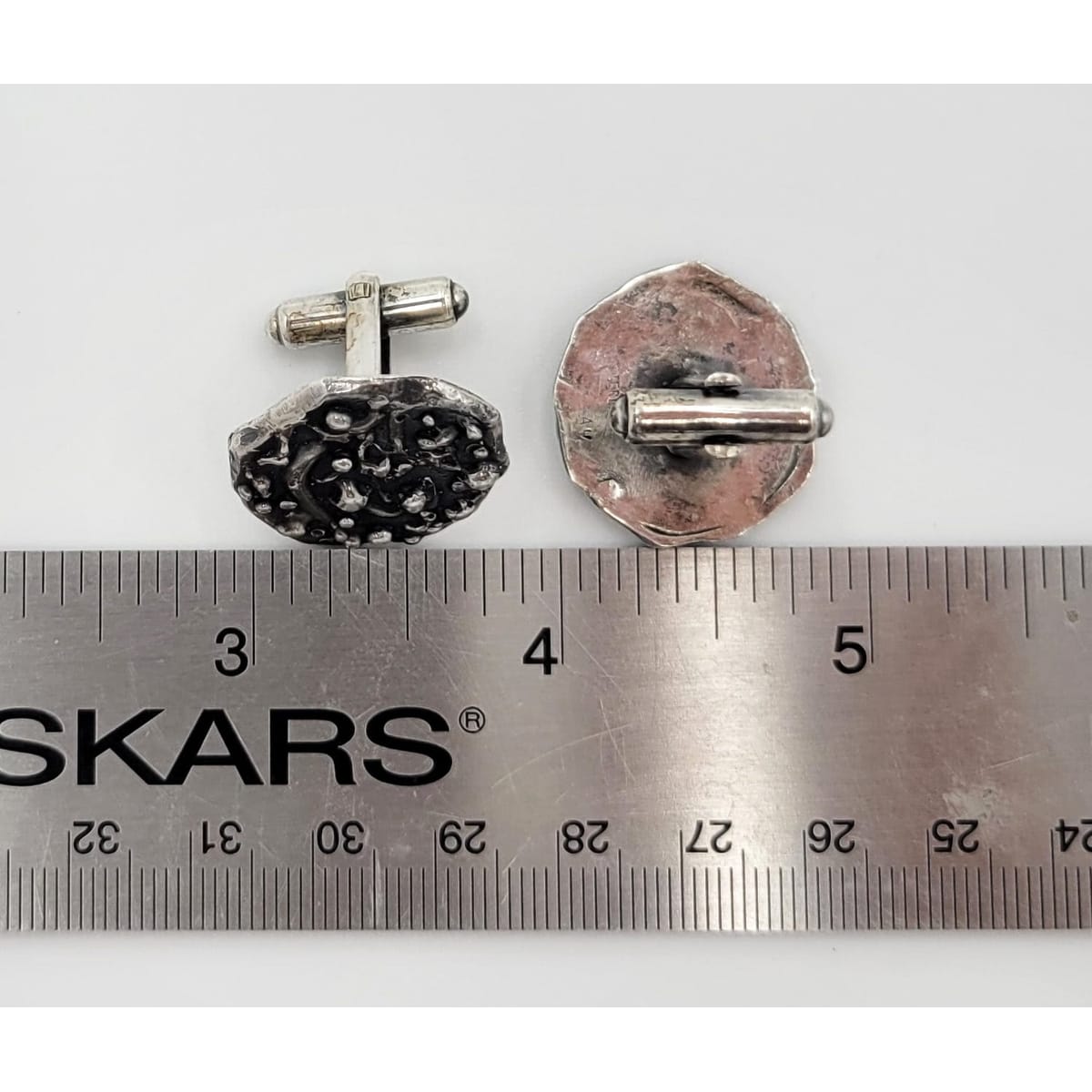 Halberstadt Denmark Jewelry Danish Halberstadt Brutalist Abstract Sterling Cufflinks Circa 1960s RARE