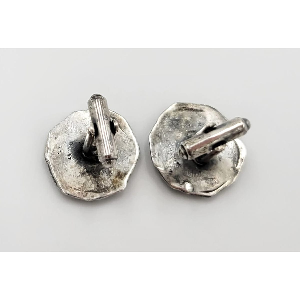 Halberstadt Denmark Jewelry Danish Halberstadt Brutalist Abstract Sterling Cufflinks Circa 1960s RARE