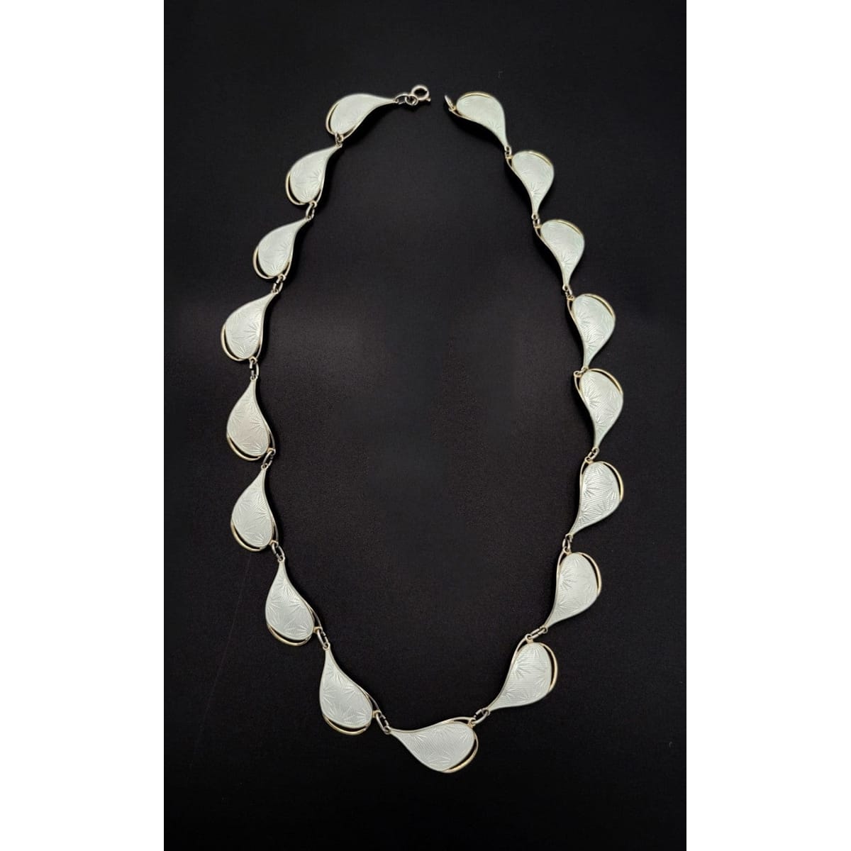 Ivar Holth Jewelry Ivar Holth Norway Sterling Enamel Retro Modernist RARE XL Necklace 1950&