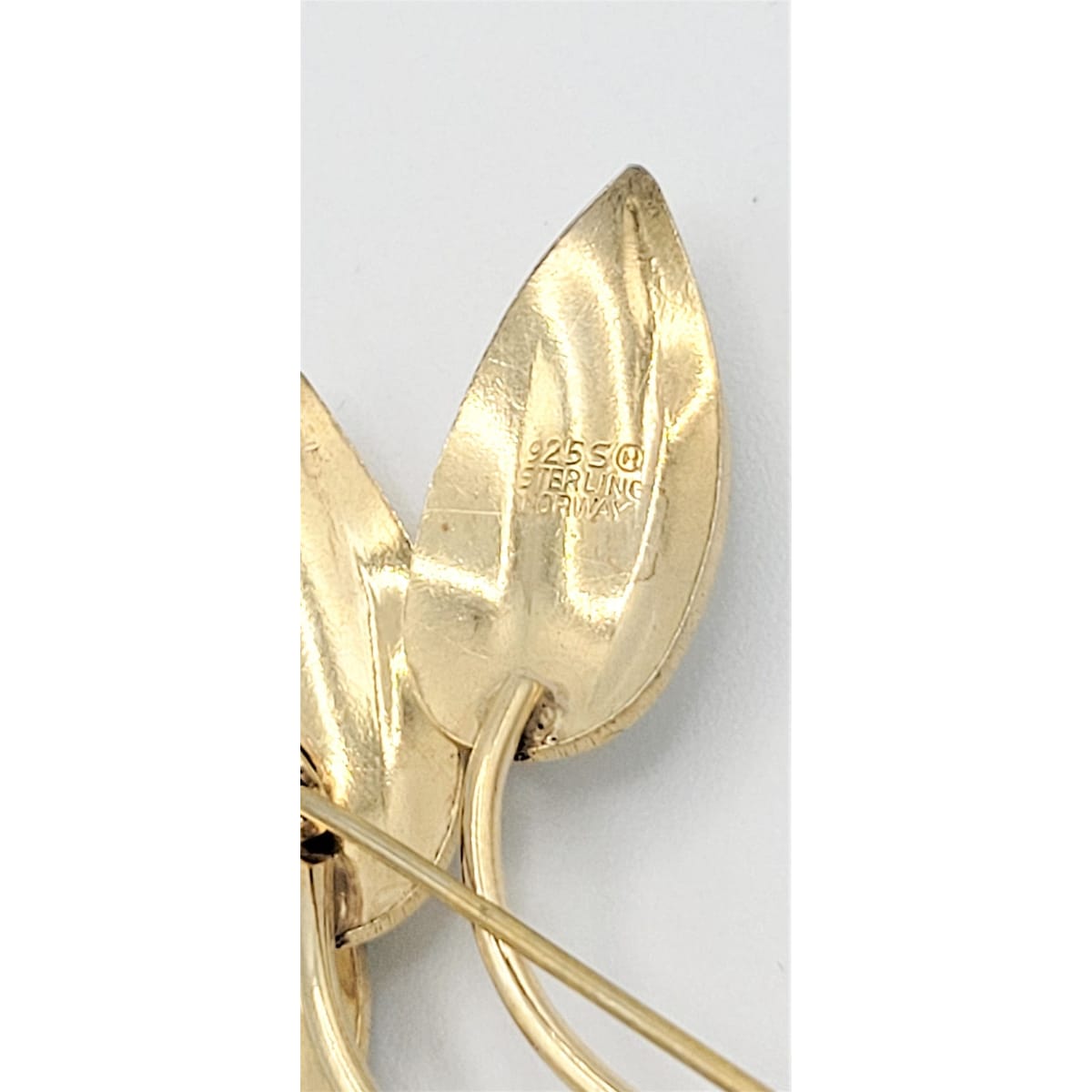 Ivar Holth Jewelry Norway Designer Ivar Holth Sterling & Enamel Leaves Brooch Pendant 1940s