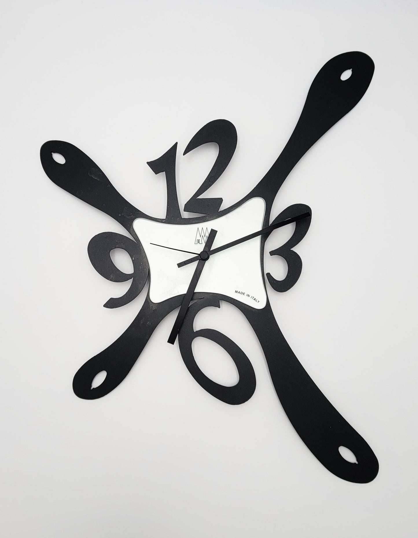 Mazzola Italy Clock Retired/Vintage Abstract Impressionist Large Wall Clock by Mazzola Luce Italy