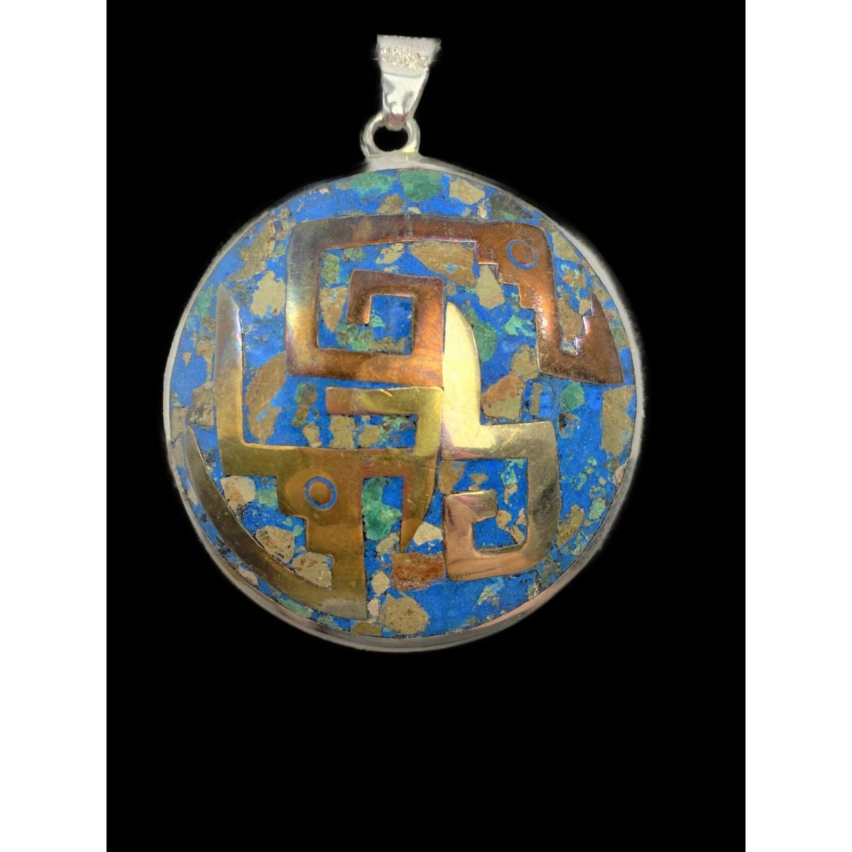 Metales Casados Taxco Jewelry VTG Metales Casados Taxco Eagle 3 Abstract Picasso-ess 925S Necklace 3D Pendant