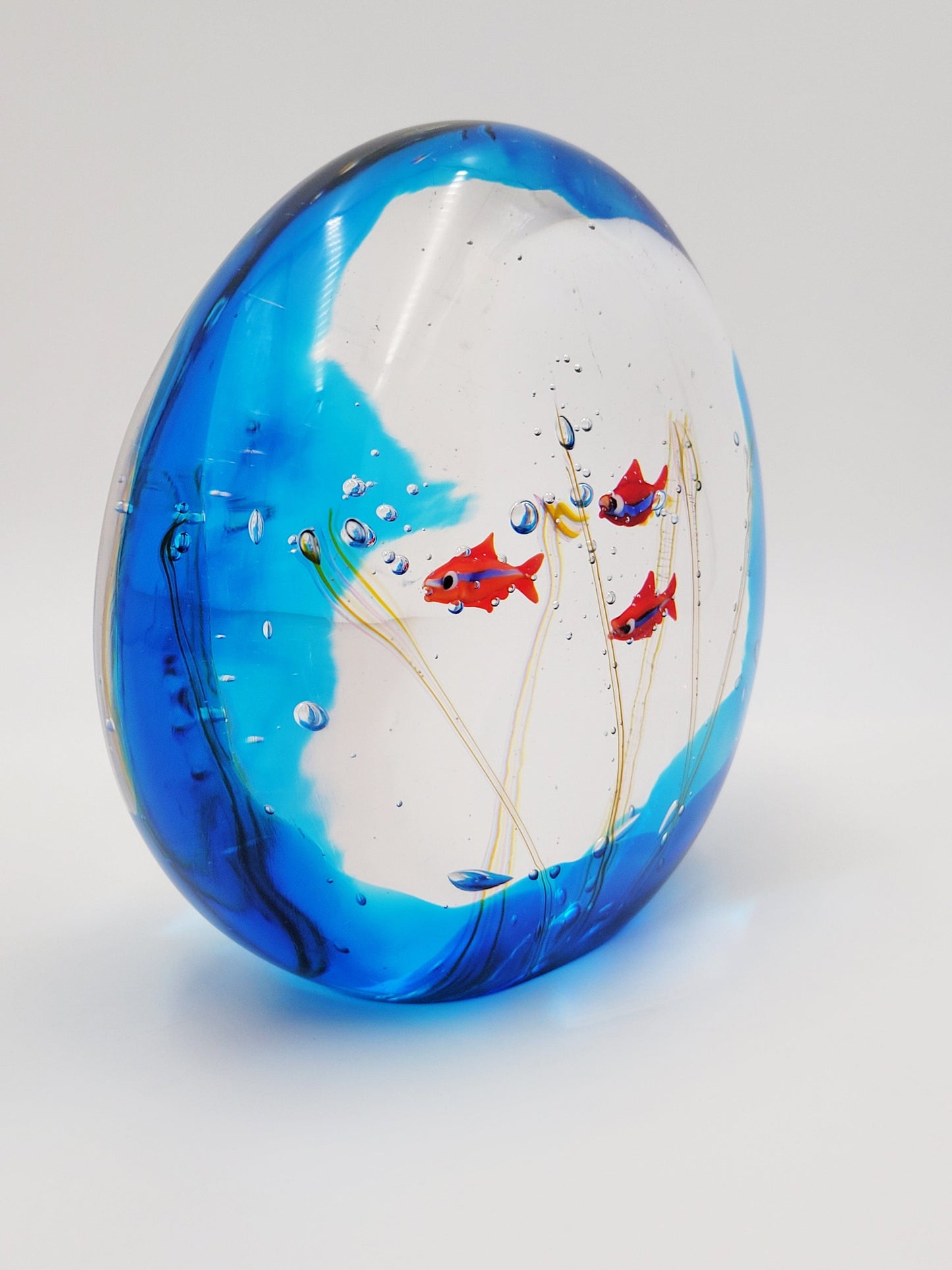 Murano Italy Sculpture Vintage Murano Glass Fish Aquarium Art Sculpture