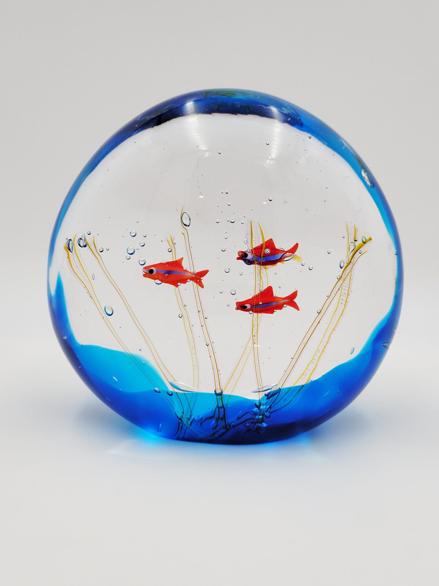 Murano Italy Sculpture Vintage Murano Glass Fish Aquarium Art Sculpture