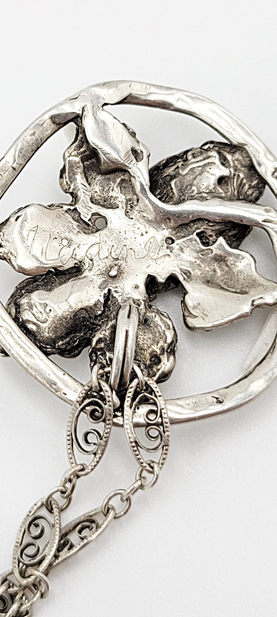 Nadine Leo Jewelry Superb Nadine Leo Sterling & Mississippi Pearl Pendant Necklace Circa 1980-90s