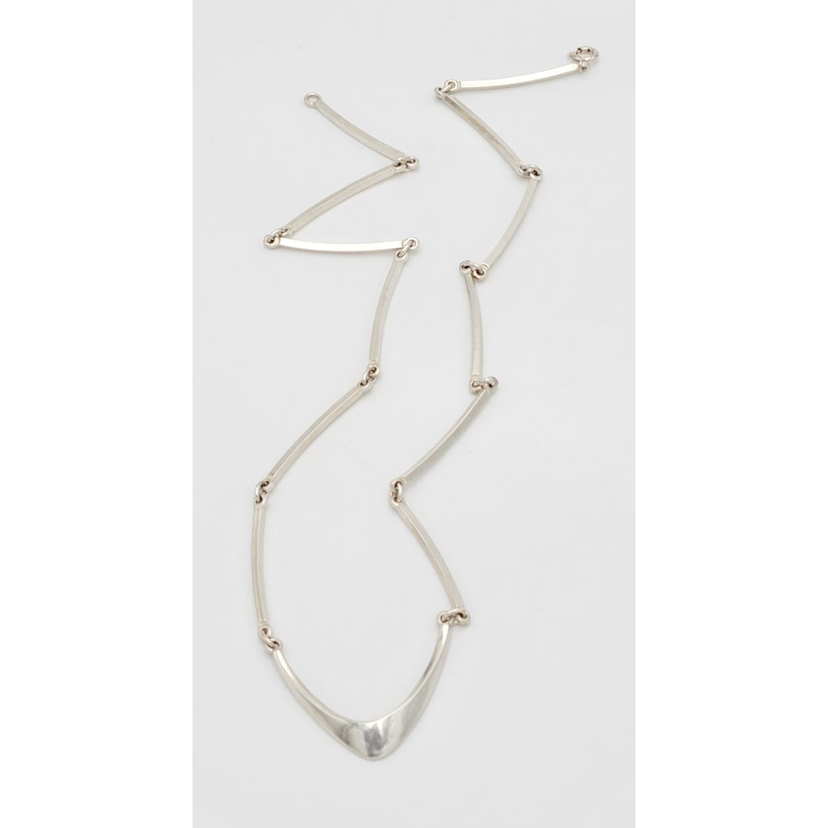 Niels Erik From Jewelry Rare Danish Designer Niels Erik From Modernist Sterling Bar Links Necklace 1960s