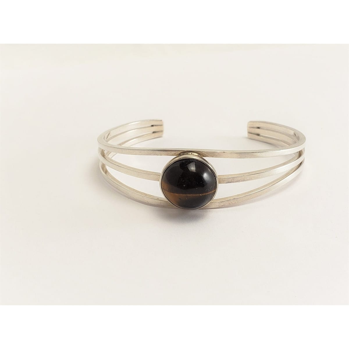 Niels Erik From Jewelry Vintage Niels Erik From Denmark Labradorite Modernist Cuff Bracelet 1960s