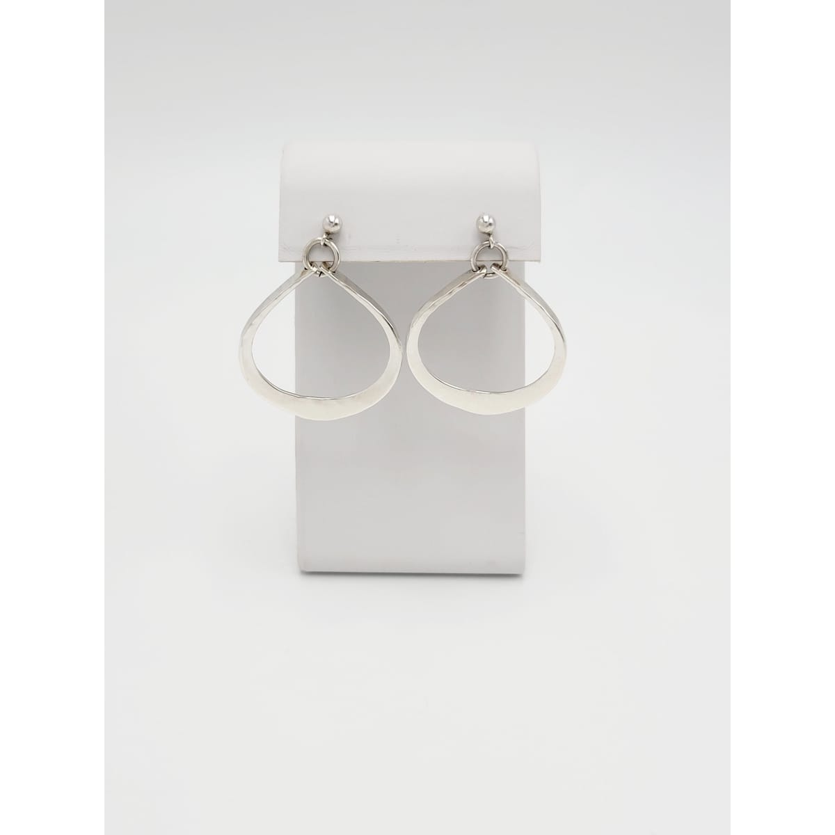 Norway Plus Designs Earrings Rare AGE Norway + Designs Modernist Sterling Dangle Hoop Earrings 1960s