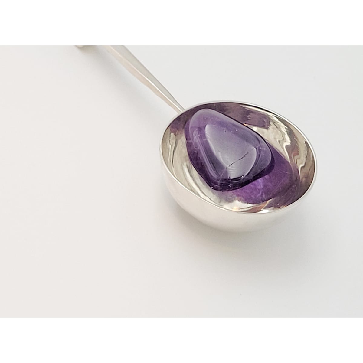 Norway Plus Designs Jewelry Superb EC NORWAY+Designs Modernist 3D Sterling Amethyst Pendant 1960s