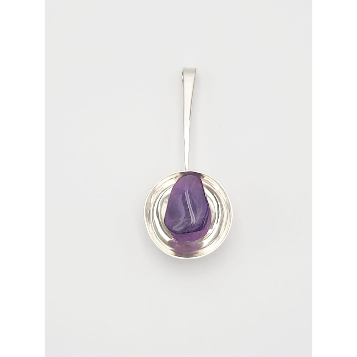 Norway Plus Designs Jewelry Superb EC NORWAY+Designs Modernist 3D Sterling Amethyst Pendant 1960s