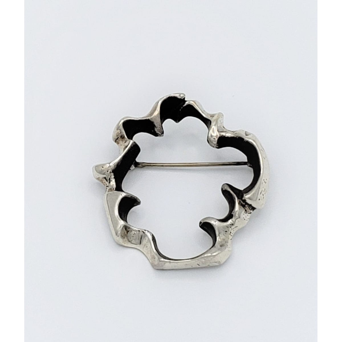Pearce Jewelry Designers Fred Kate Pearce Sterling Abstract Modernist Brutalist Brooch 1965
