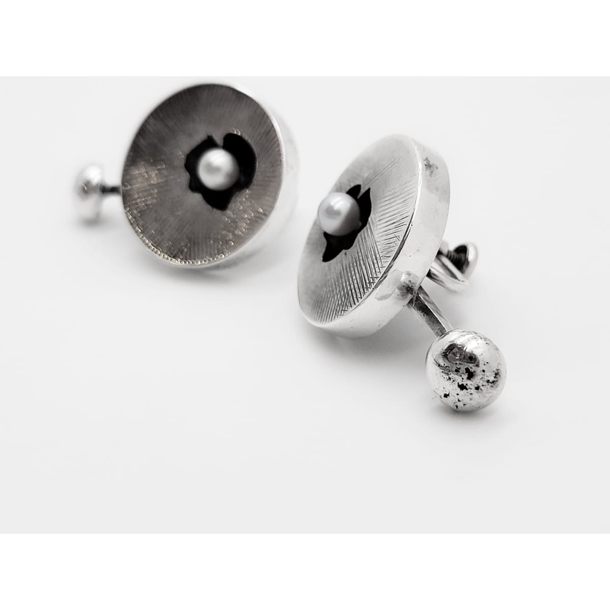Peter Macchiarini Jewelry Super RARE Highly Desirable! Peter Macchiarini Early "Pod" Earrings Circa 1951