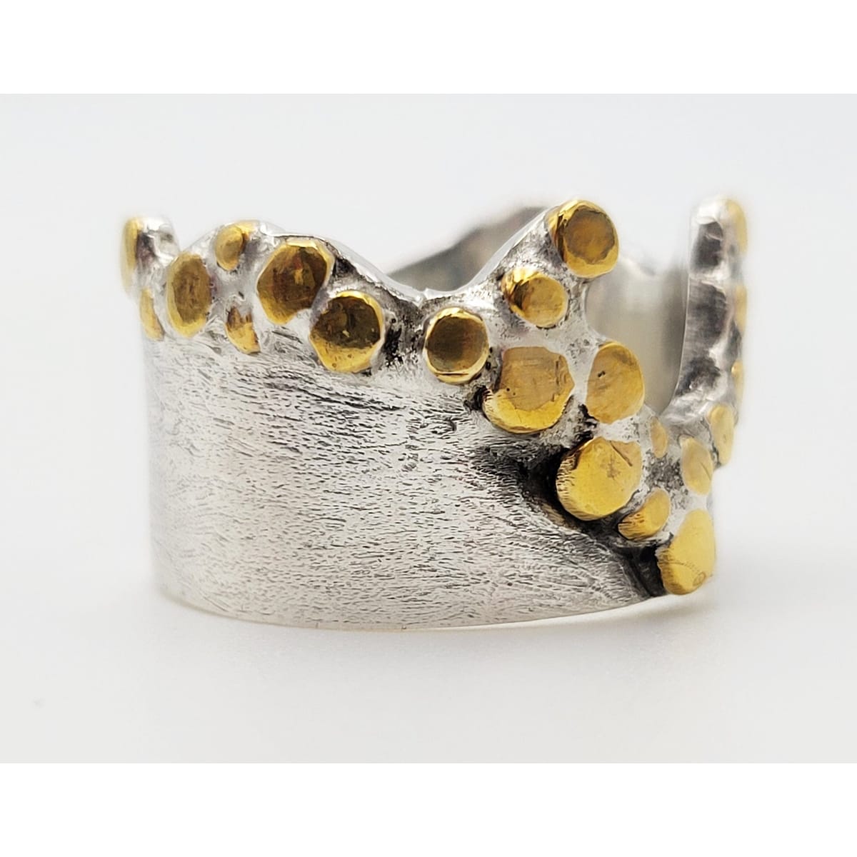 RBT Jewelry Vintage Sterling Silver and Gold Abstract Modernist Ring RBT?