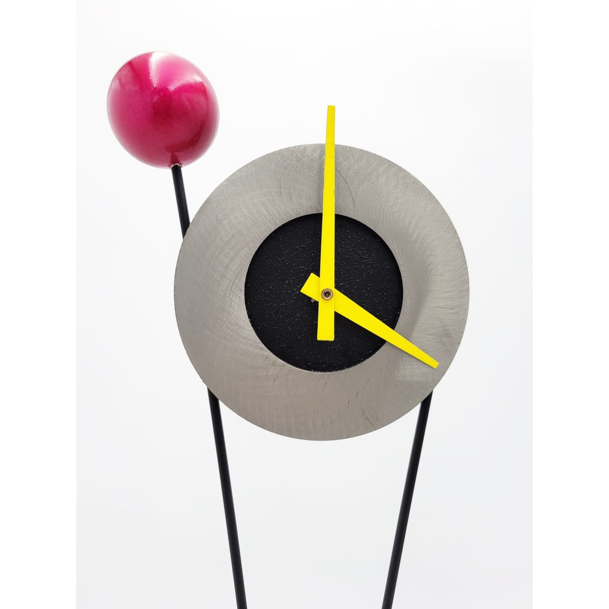 Rick Martin Clock and Candleholder Rick Martin Abstract Modernist Pop Art Memphis Style Clock & Candleholder