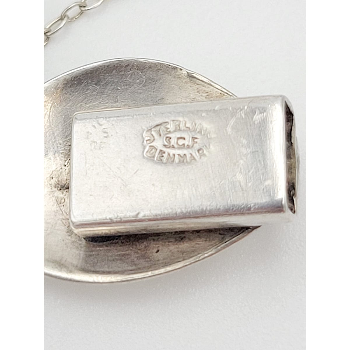 S. Christian Fogh Jewelry Danish Designer SC Fogh Modernist Leaves Sterling Panel Links Bracelet 1950s