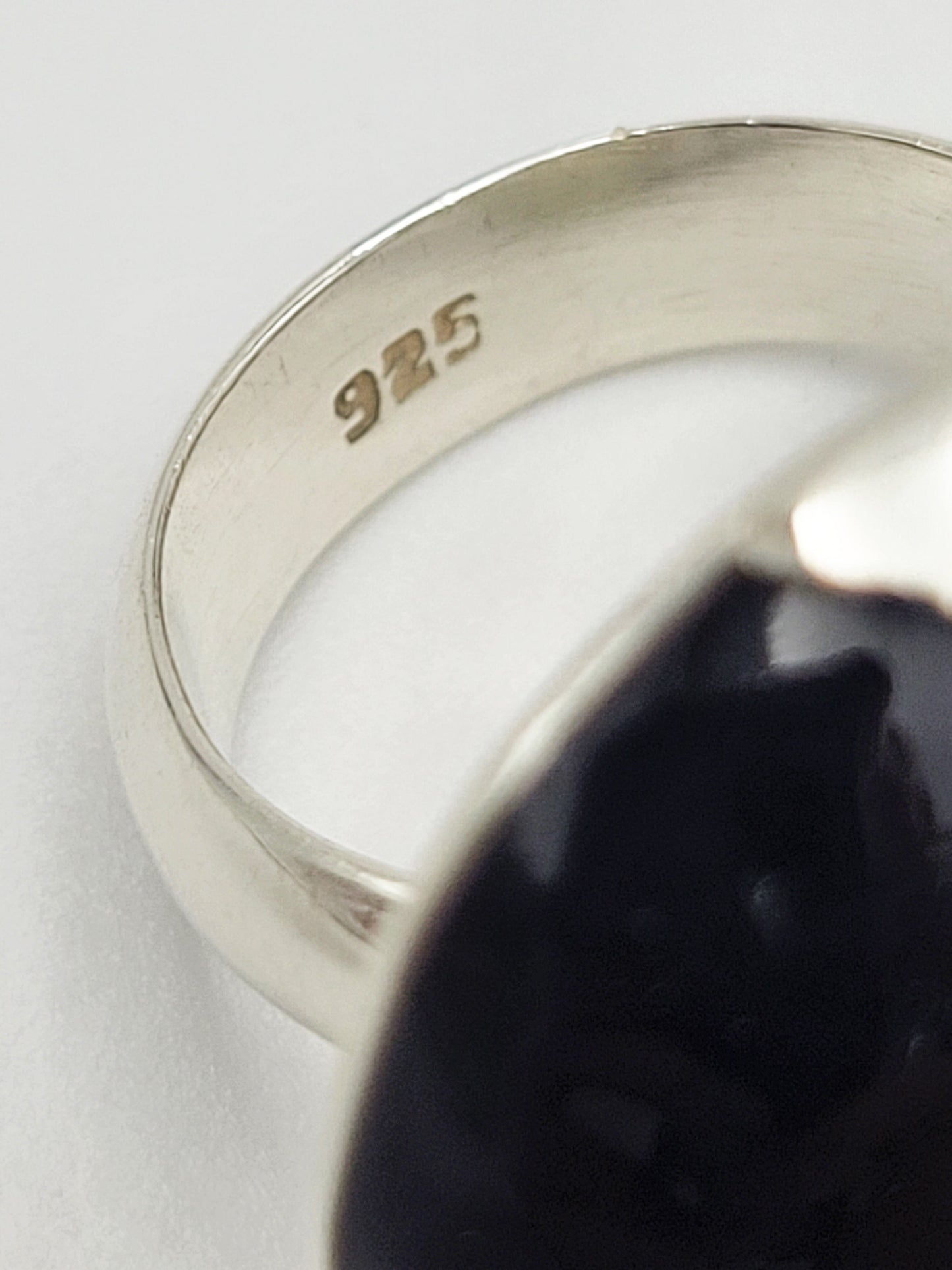 Taxco Sterling Jewelry Vintage Taxco Sterling & Onyx Huge Domed Statement Cocktail Ring 1980's
