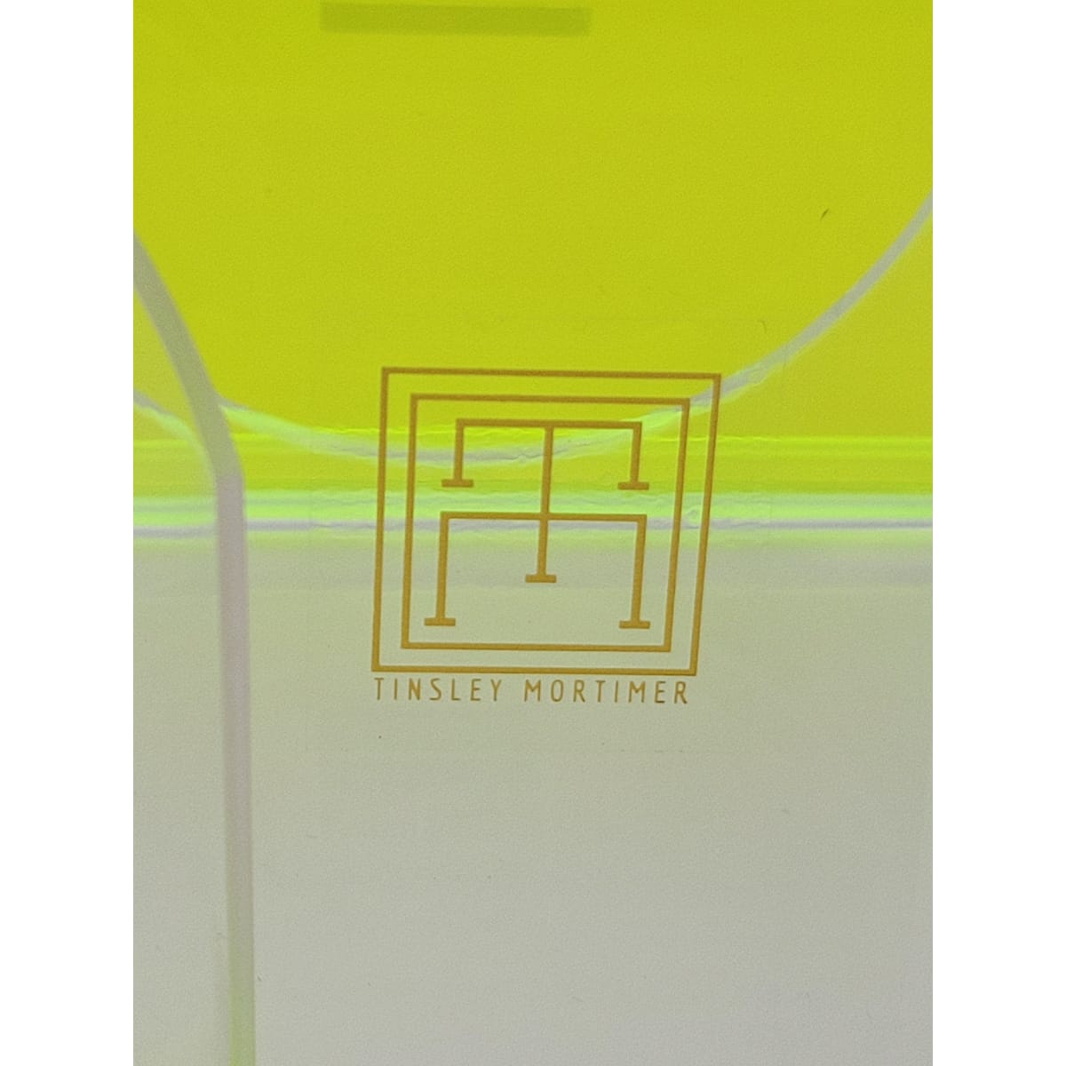 Tinsley Mortimer Ice Bucket Neon Green Yellow Solid Lucite Ice Bucket