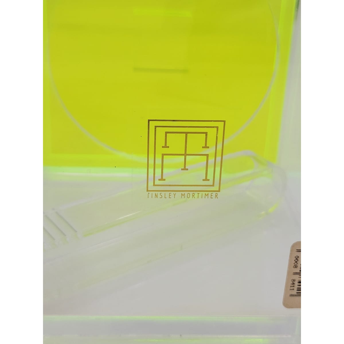 Tinsley Mortimer Ice Bucket Neon Green Yellow Solid Lucite Ice Bucket