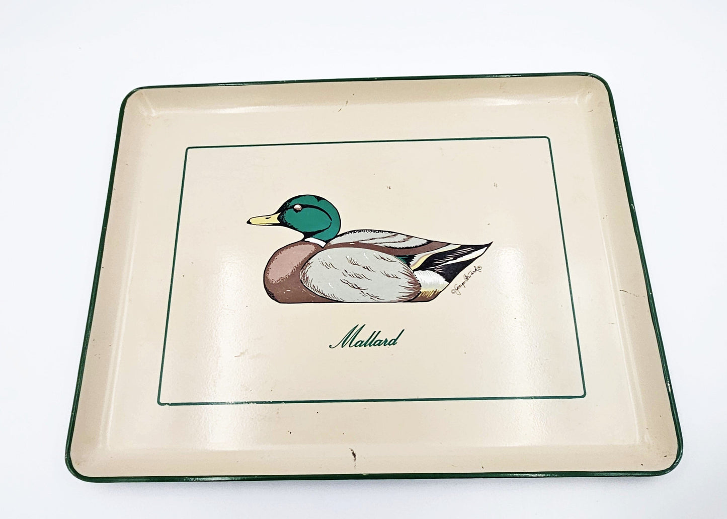 Georges Briard Serveware Rare Georges Briard Mallard Duck Tray & Ice Bucket Barware Set 1950s