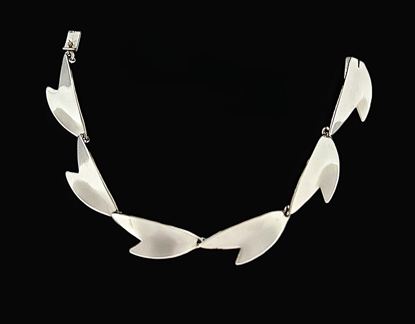 Arne Johansen Denmark Abstract Modernist Sterling Bracelet Brooch Set 1960s