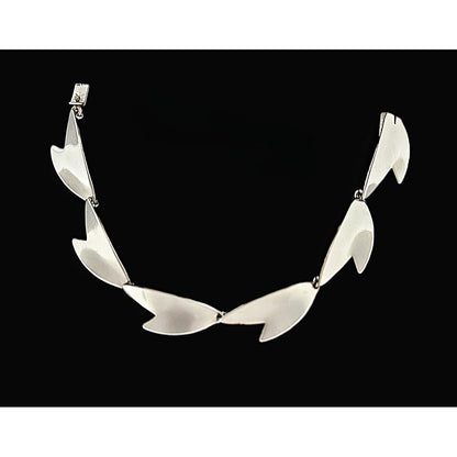 Arne Johansen Denmark Abstract Modernist Sterling Bracelet Brooch Set 1960s, alternate product view 6