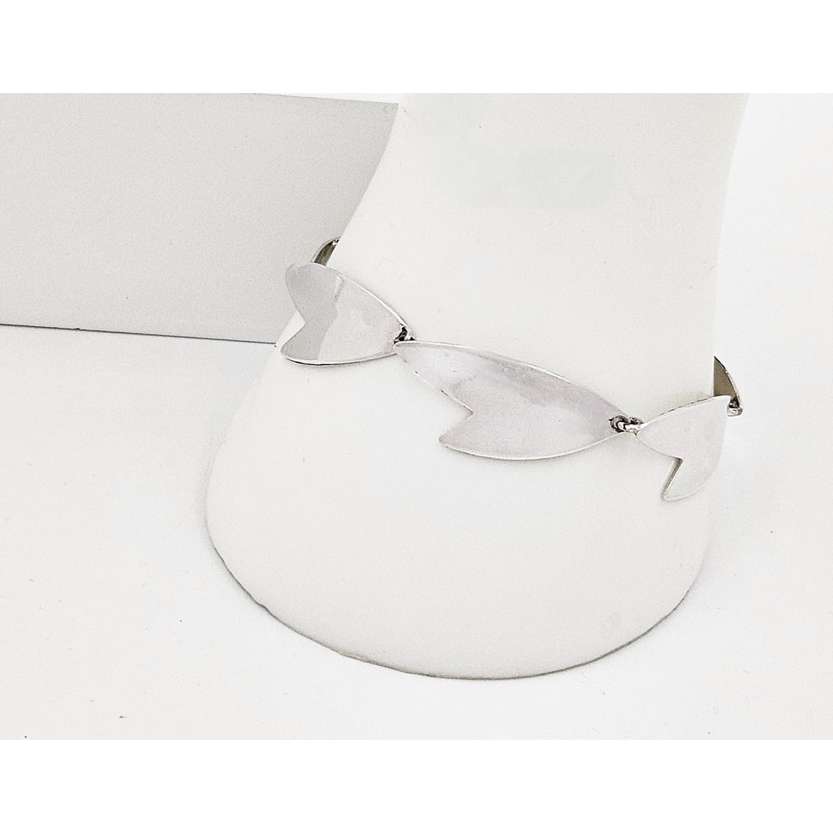 Arne Johansen Denmark Abstract Modernist Sterling Bracelet Brooch Set 1960s, alternate product view 3