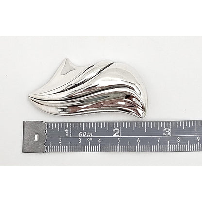 Fabulous Designer Kabana Sterling Silver Large Modernist Brooch 1980/90s - image 9 of 10
