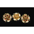 David Andersen Sterling Enamel 3D Flower Pin Earrings Demi Parure Set 1960s, multicolor, floral, gold - image 1 of 9