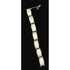 Ivar Holth Norway Sterling & White Enamel Art Deco Panel Link Bracelet 1940s, multicolor, gold, geometric - image 1 of 10