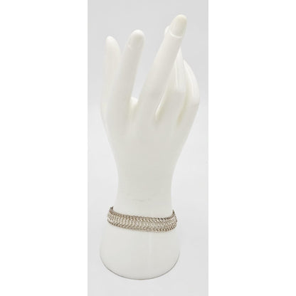 Binder Denmark sterling silver modernist Links Necklace Bracelet Set 1940-50s, view 5 of 10