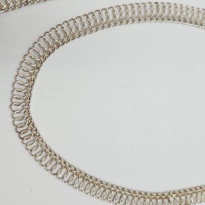 Binder Denmark sterling silver modernist Links Necklace Bracelet Set 1940-50s, view 8 of 10