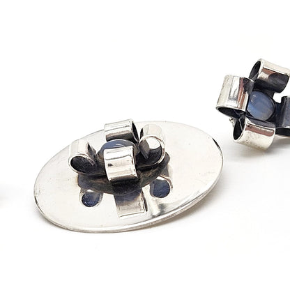 Superb Rare Sam Kramer Sterling Moonstone Brooch Earrings Demi Parure Set, multicolor, silver, sterling silver - image 6 of 10