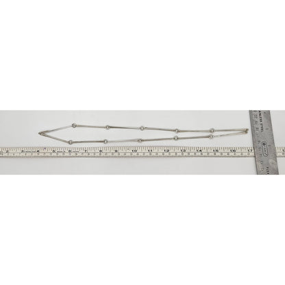 Danish Designer Søren Borup sterling silver modernist Bar Link Chain Necklace 1960s, view 7 of 7