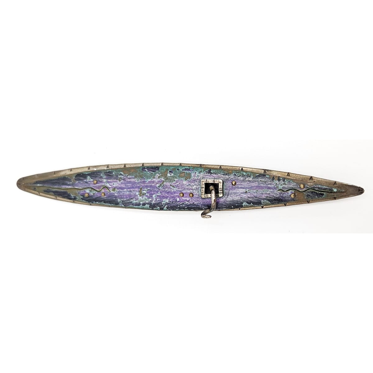Studio Artist Debra Hoffmaster sterling silver Copper XL modernist Brooch Pin 2001, view 1 of 10